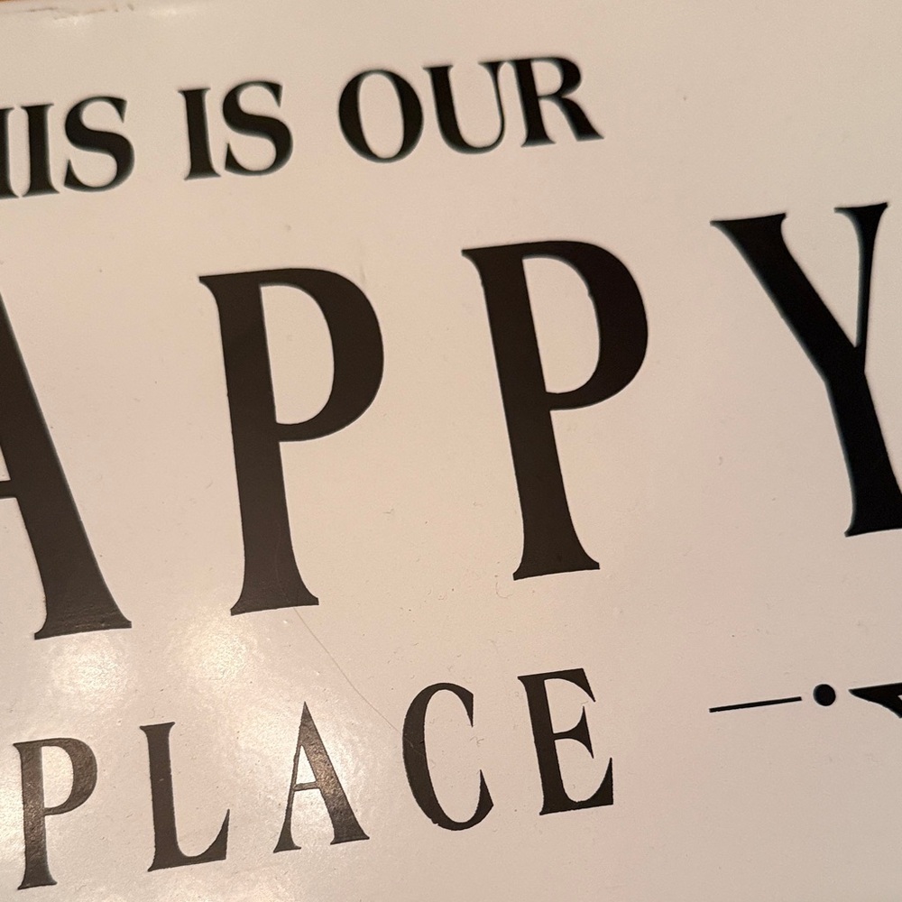 White 'Happy Place' Wall Sign - Picture 6 of 13